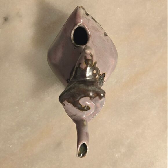 Hand Crafted Artisan Pottery Crazy Teapot Creamer Pitcher - Picture 9 of 12